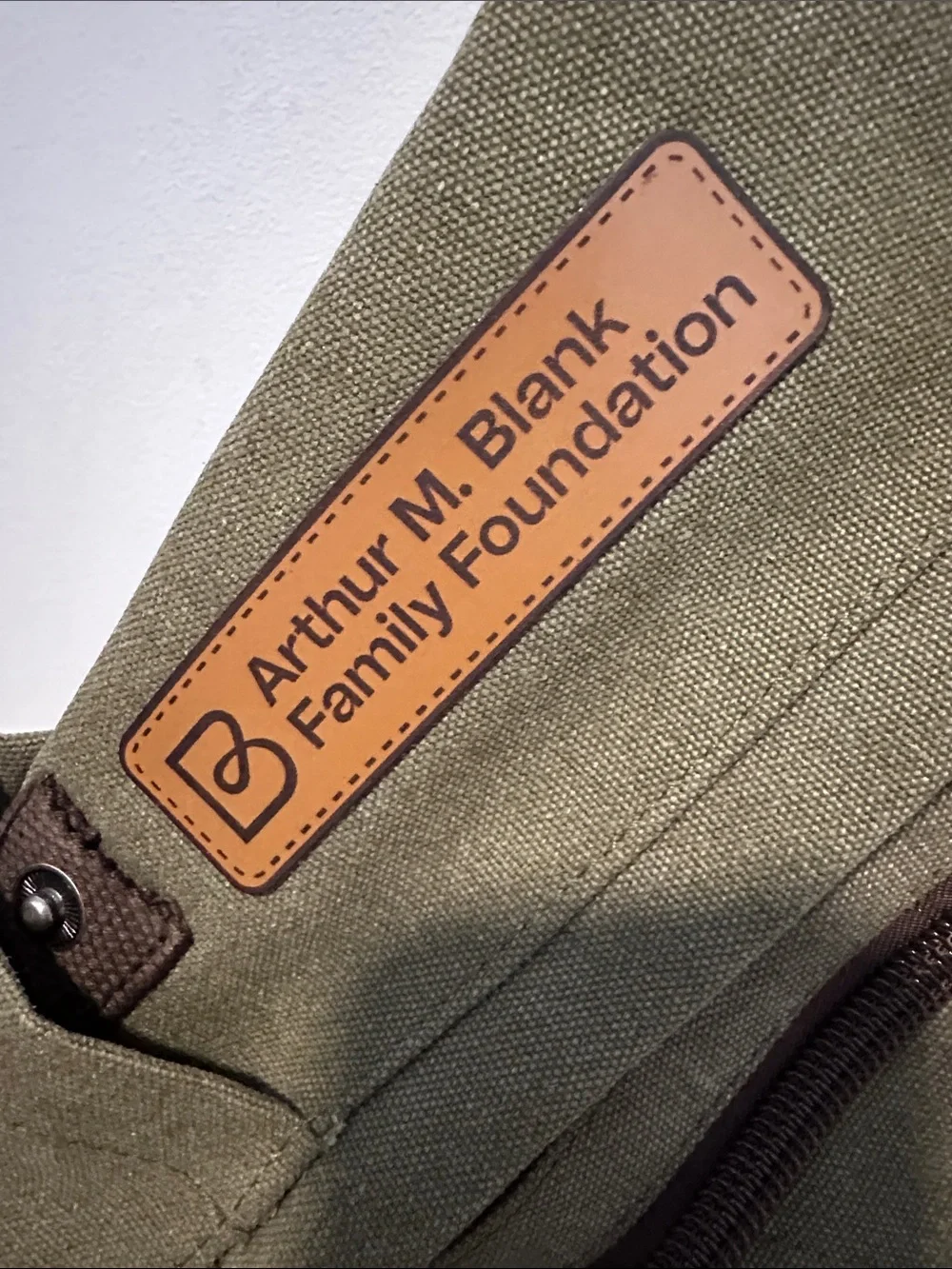 CB2 created to be noticed Canvas Sling Bag for Men - Olive Green new with logo